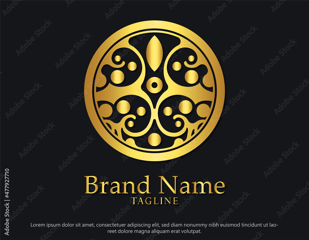 Luxury monogram logo template vector object for logo design.