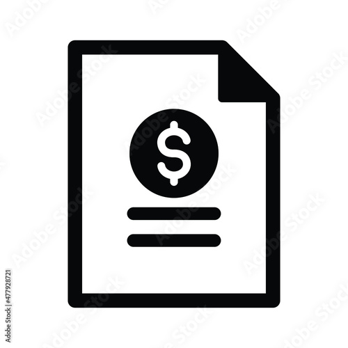 Budget report Vector icon which is suitable for commercial work and easily modify or edit it

