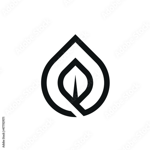 Free Download Drops Water Oil Leaf Nature Logo Design Inspiration - GFXLoad