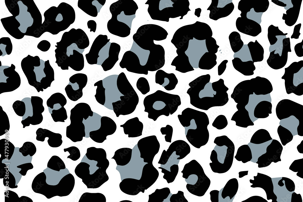 Full Seamless Leopard Cheetah Texture Pattern Vector. Endless gray black and white design for dress fabric print. Full Seamless Leopard Cheetah Texture Pattern Vector. Endless gray black and white design for dress fabric print.