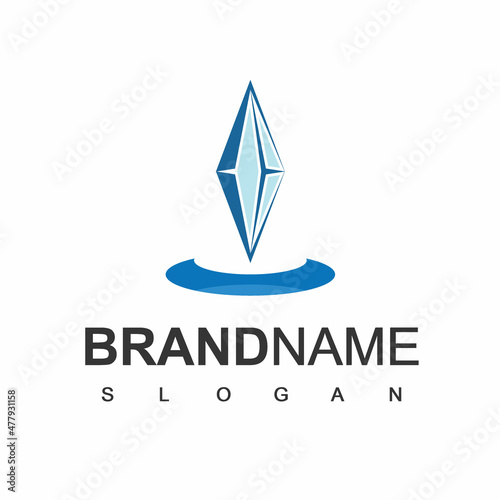 Diamond Logo Template, Gem Shape Logo photo