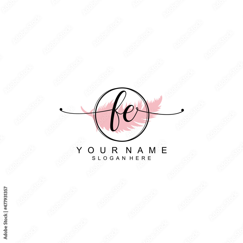 FE initial Luxury logo design collection FE initial Luxury logo design collection