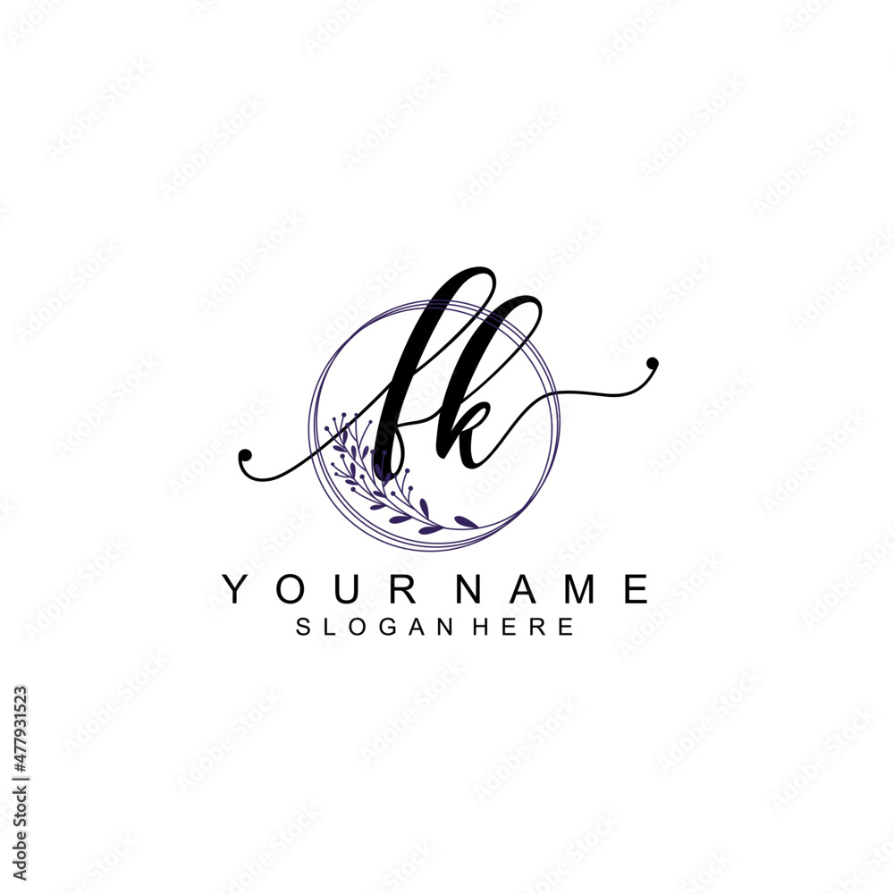 FK initial Luxury logo design collection FK initial Luxury logo design collection