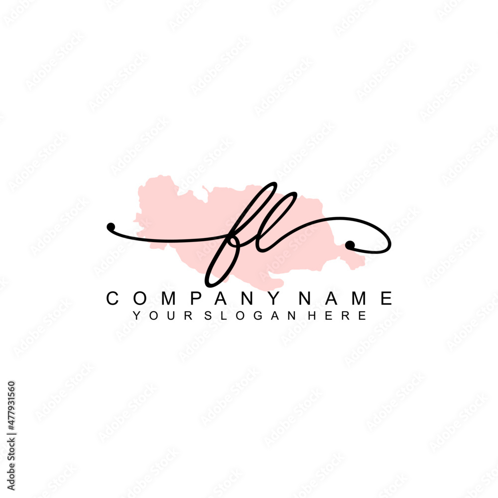 FL initial Signature logo template vector FL initial Signature logo template vector