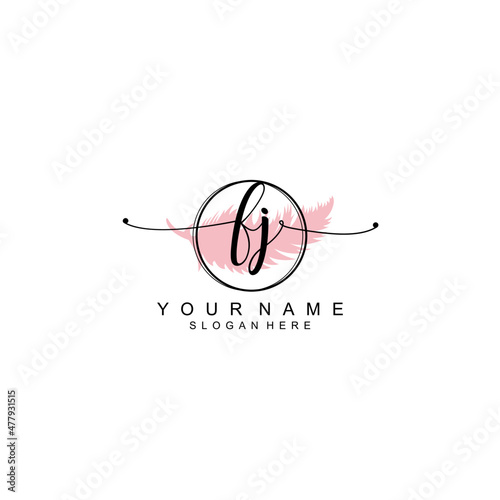FJ initial Luxury logo design collection