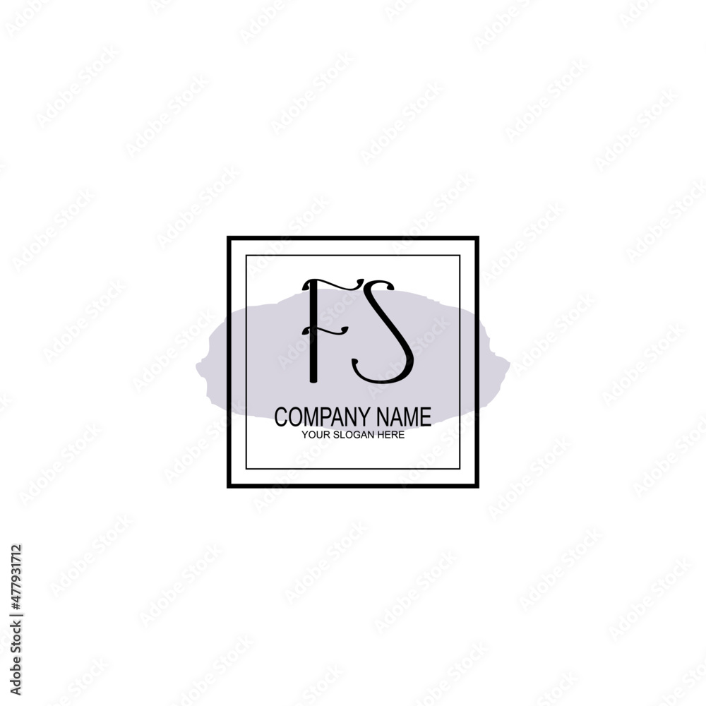 Letter FS minimalist wedding monogram vector Letter FS minimalist wedding monogram vector