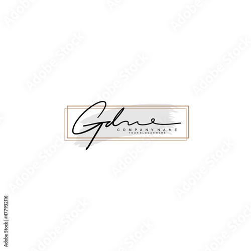 GD initial Signature logo template vector