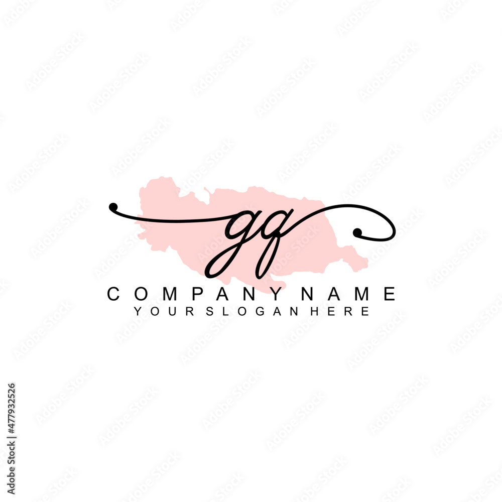 GQ initial Signature logo template vector GQ initial Signature logo template vector