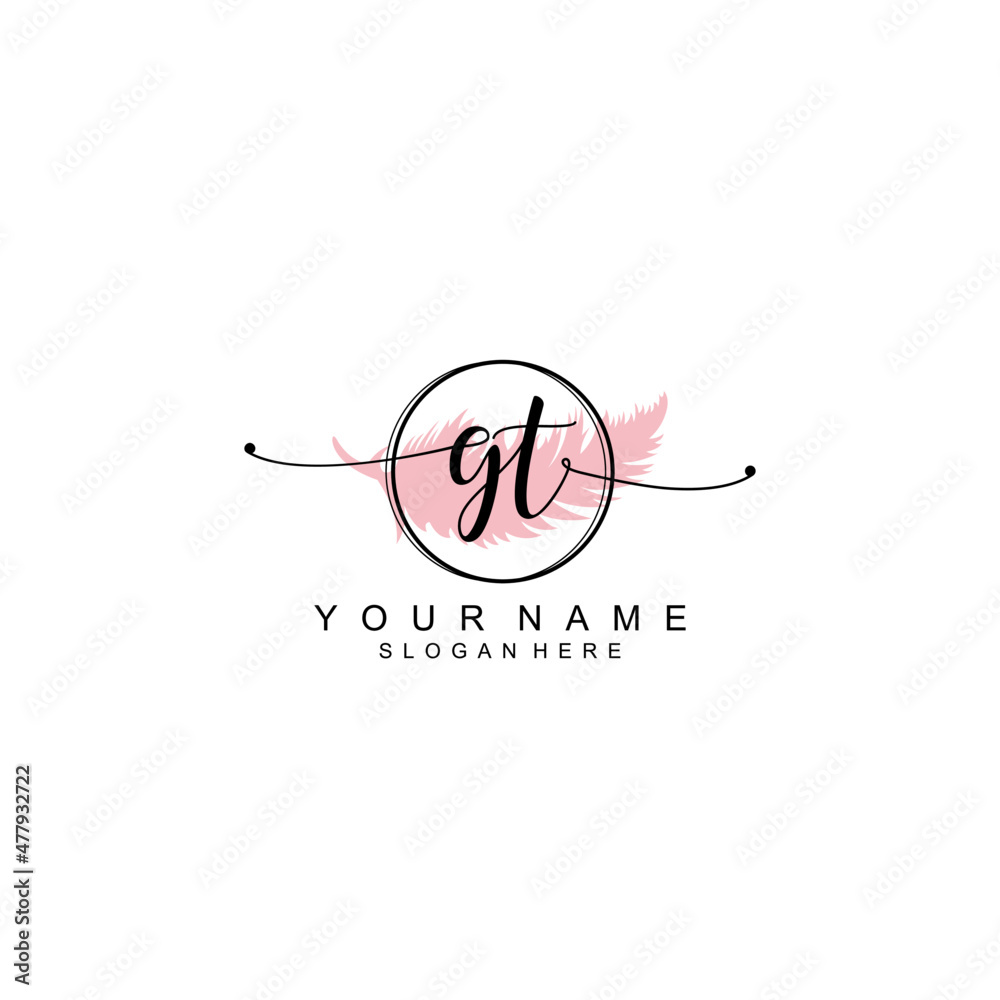 GT initial Luxury logo design collection
