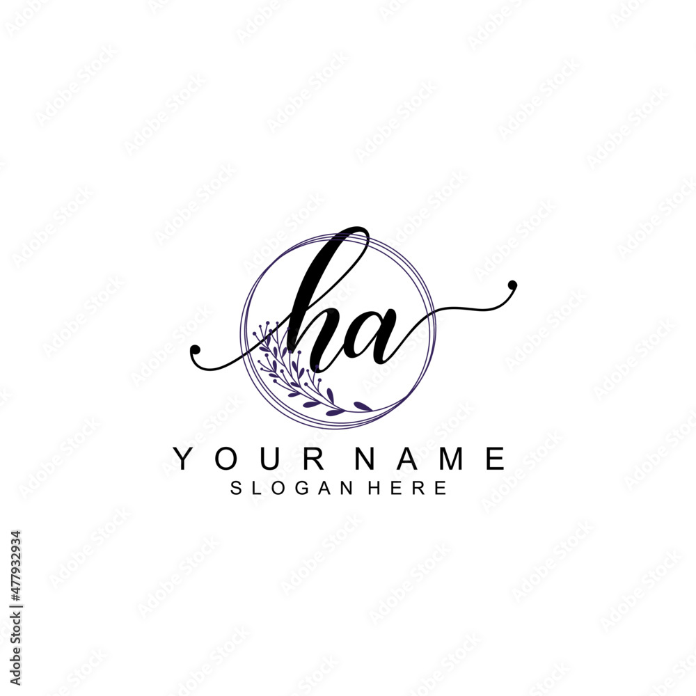 HA initial Luxury logo design collection HA initial Luxury logo design collection