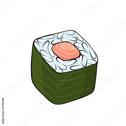 sushi tekkamaki for for Japanese cuisine card design