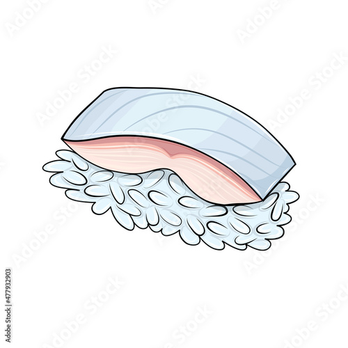 sushi saba for for Japanese cuisine card design