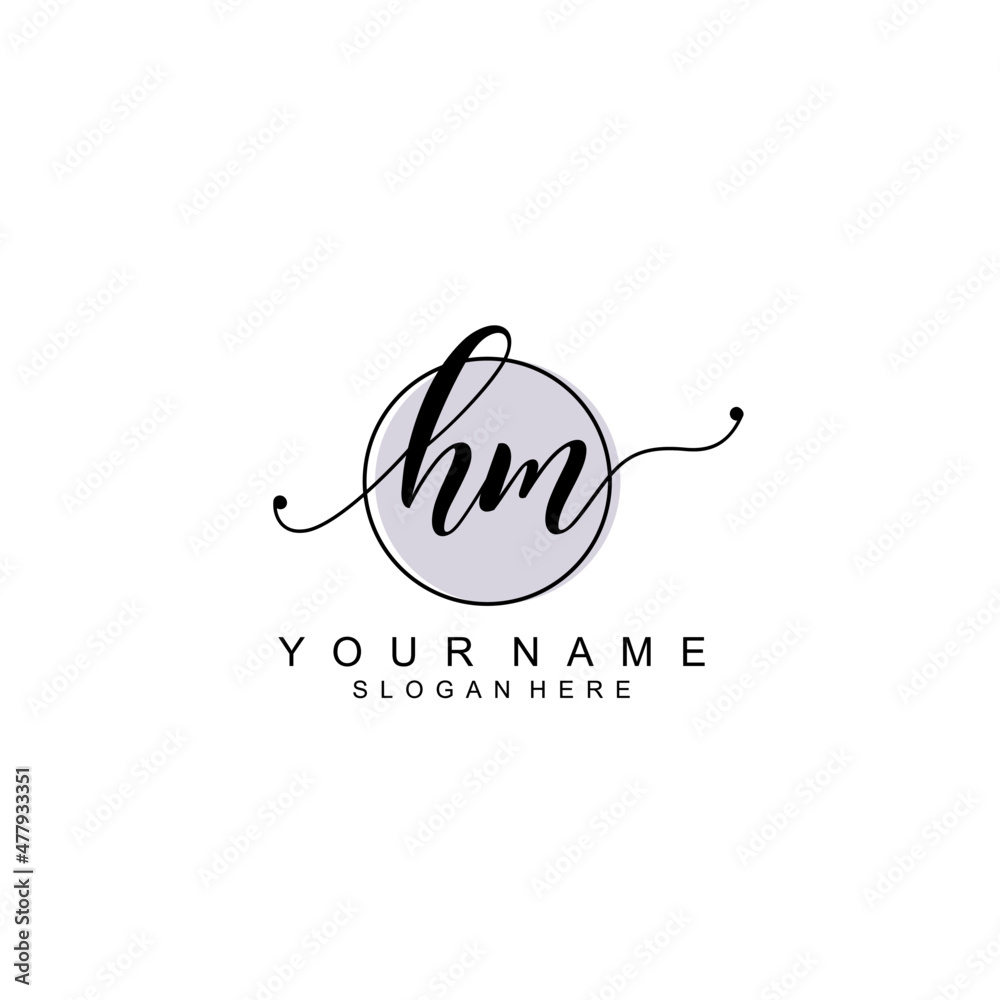 HM initial Luxury logo design collection HM initial Luxury logo design collection