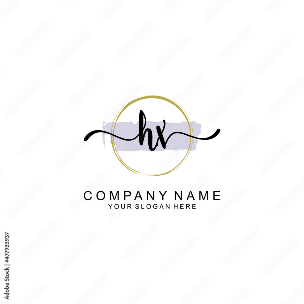 HX initial Signature logo template vector HX initial Signature logo template vector