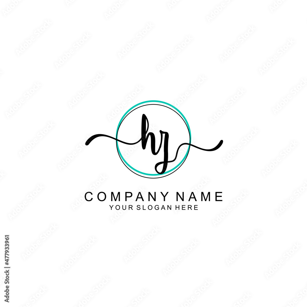 HZ initial Signature logo template vector HZ initial Signature logo template vector