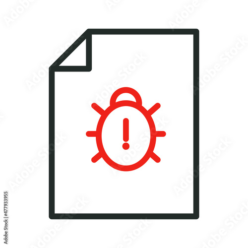 Bug report Vector icon which is suitable for commercial work and easily modify or edit it

