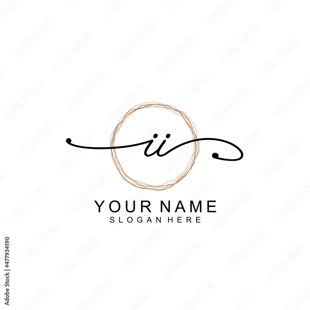 II initial Signature logo template vector II initial Signature logo template vector