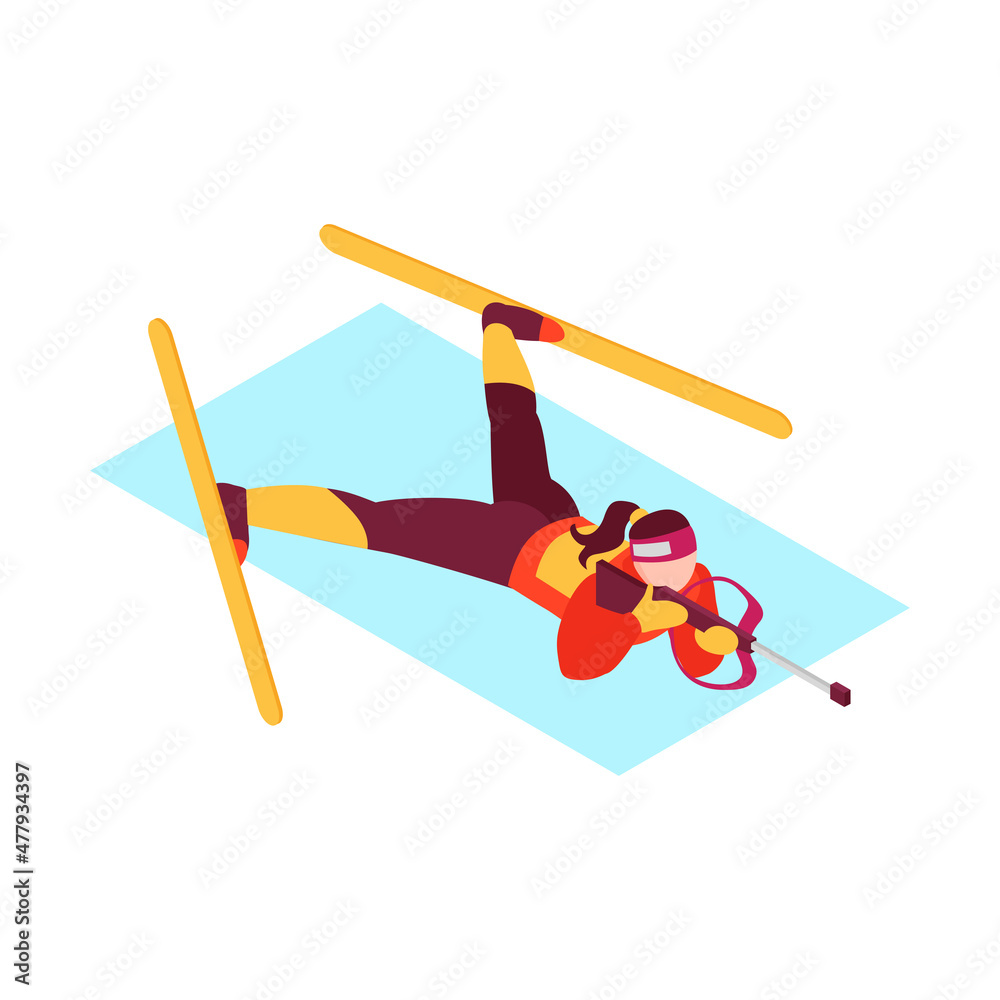 Female Biathlonist Shooting Composition Female Biathlonist Shooting Composition