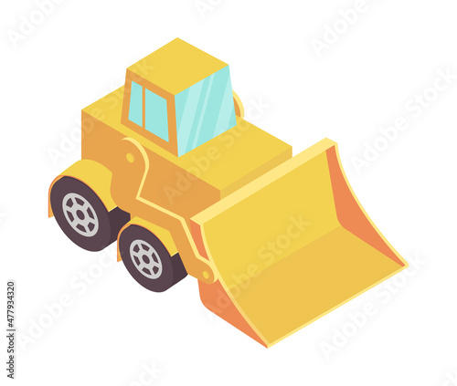 Street Sweeping Bulldozer Composition