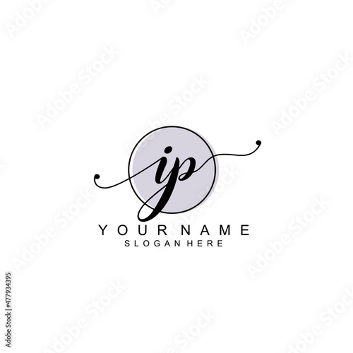 IP initial Luxury logo design collection