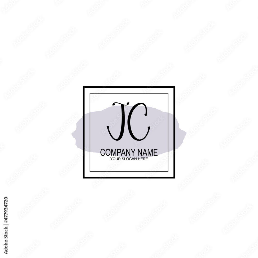 Letter JC minimalist wedding monogram vector Letter JC minimalist wedding monogram vector