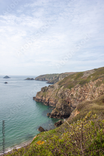 View of coastline and cliffs, Sark, Channel Islands