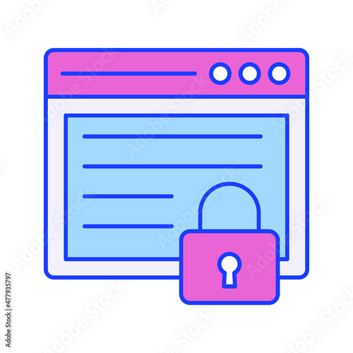 browser security Vector icon which is suitable for commercial work and easily modify or edit it

