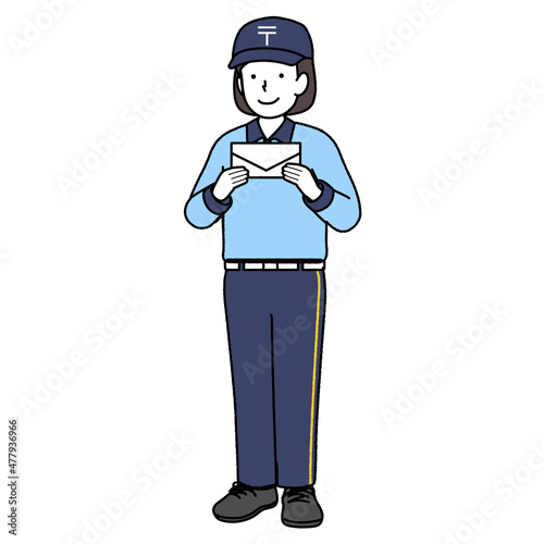 郵便局員の女性