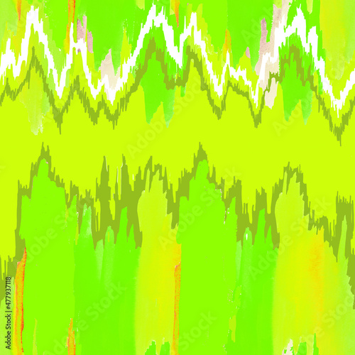 Watercolor texture green bright on yellow green background seamless pattern for all prints.