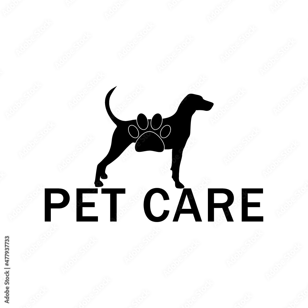 Pet care sign icon isolated on white background