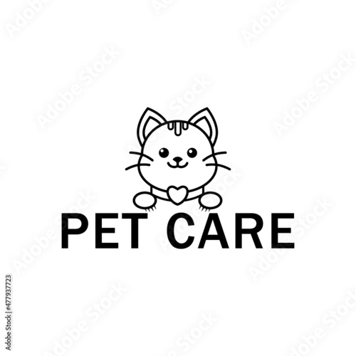 Pet care sign icon isolated on white background