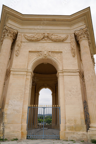 Royale de Peyro Square Saint Clement Aqueduct building arch in Montpellier © OceanProd