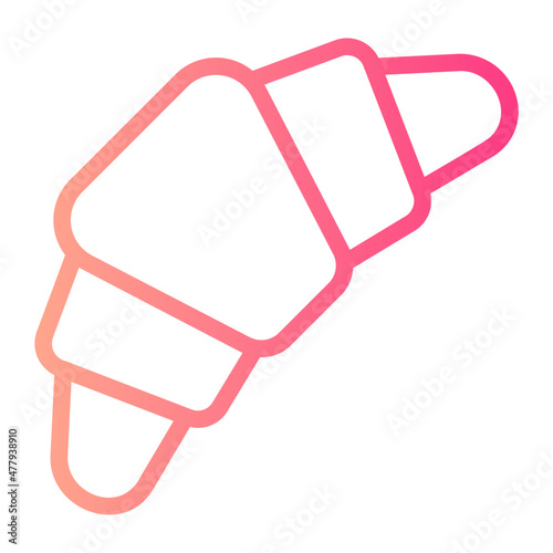 Croissant gradient icon