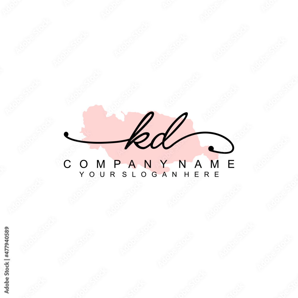 KD initial Signature logo template vector KD initial Signature logo template vector
