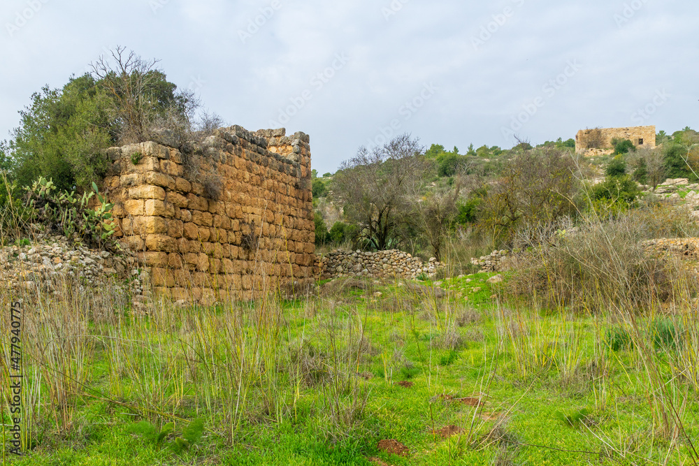 Old buildings in Ein Tanur, the lower Judaean Mountains