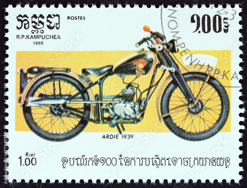 Ardie 1939 motorcycle  Kampuchea 1985 