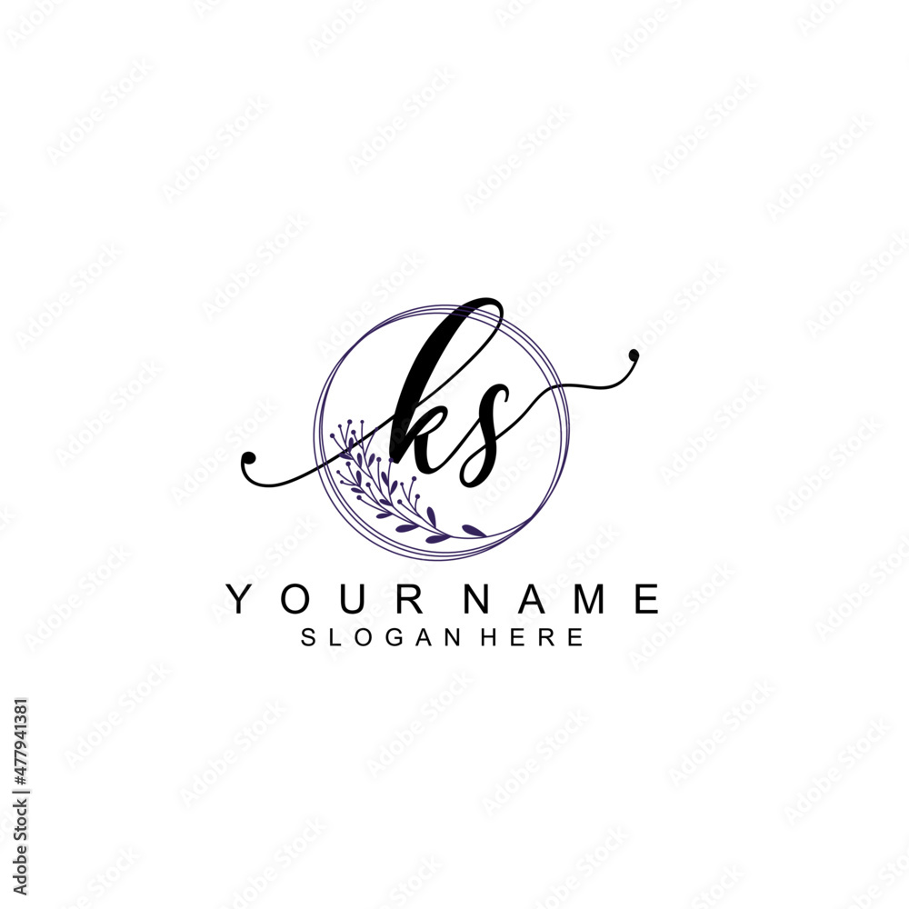 KS initial Luxury logo design collection