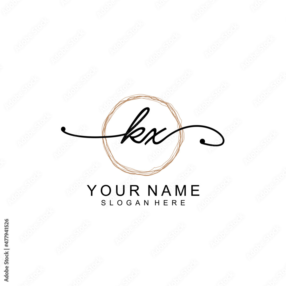 KX initial Signature logo template vector KX initial Signature logo template vector