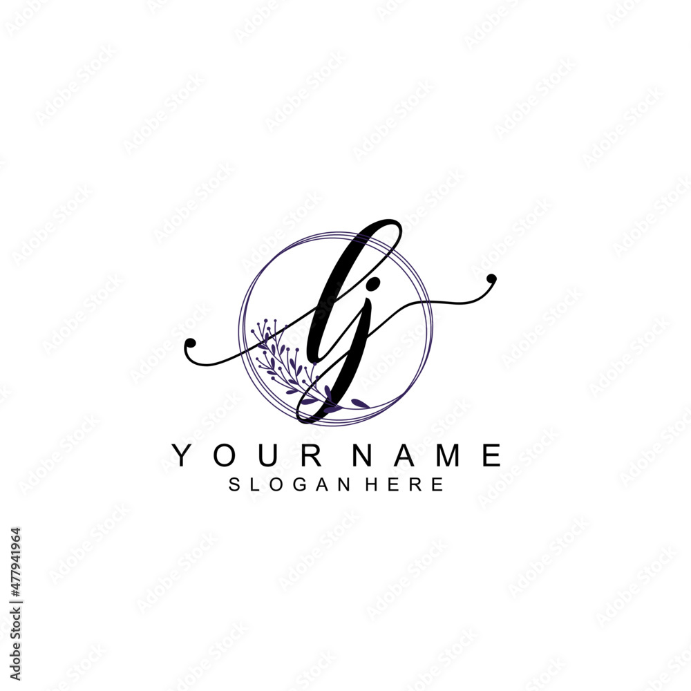 LJ initial Luxury logo design collection