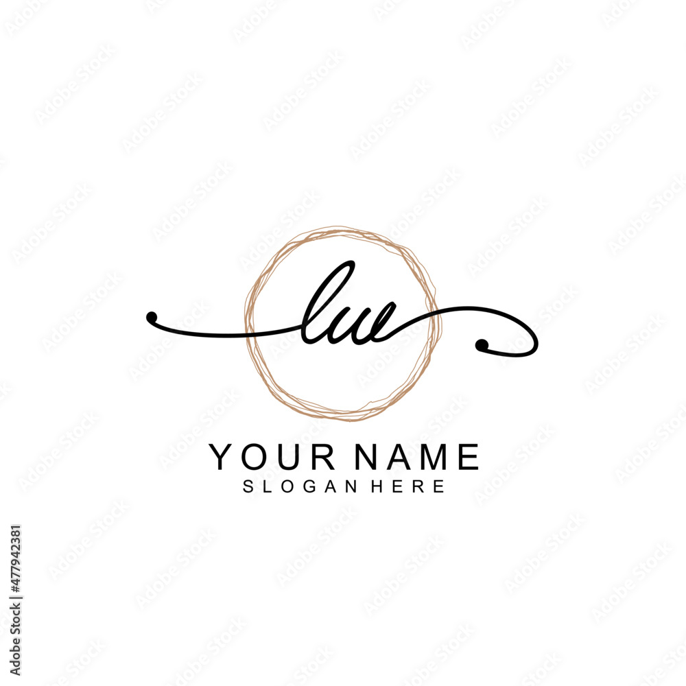 LW initial Signature logo template vector LW initial Signature logo template vector