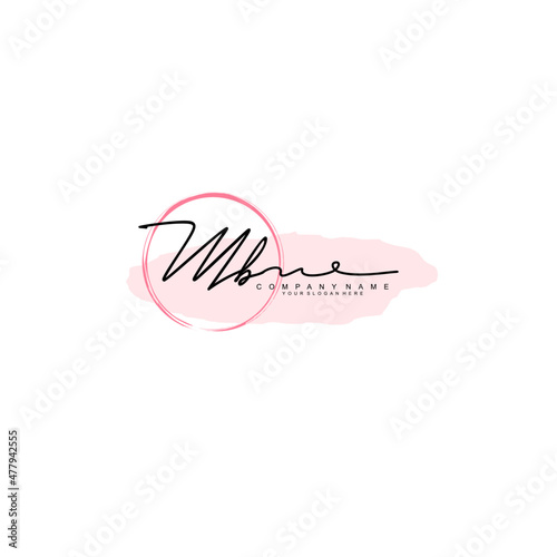 MB initial Signature logo template vector