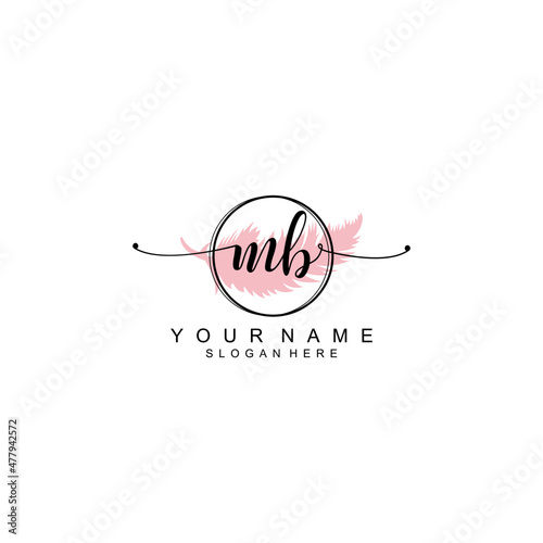 MB initial Luxury logo design collection