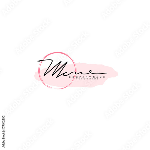 MC initial Signature logo template vector