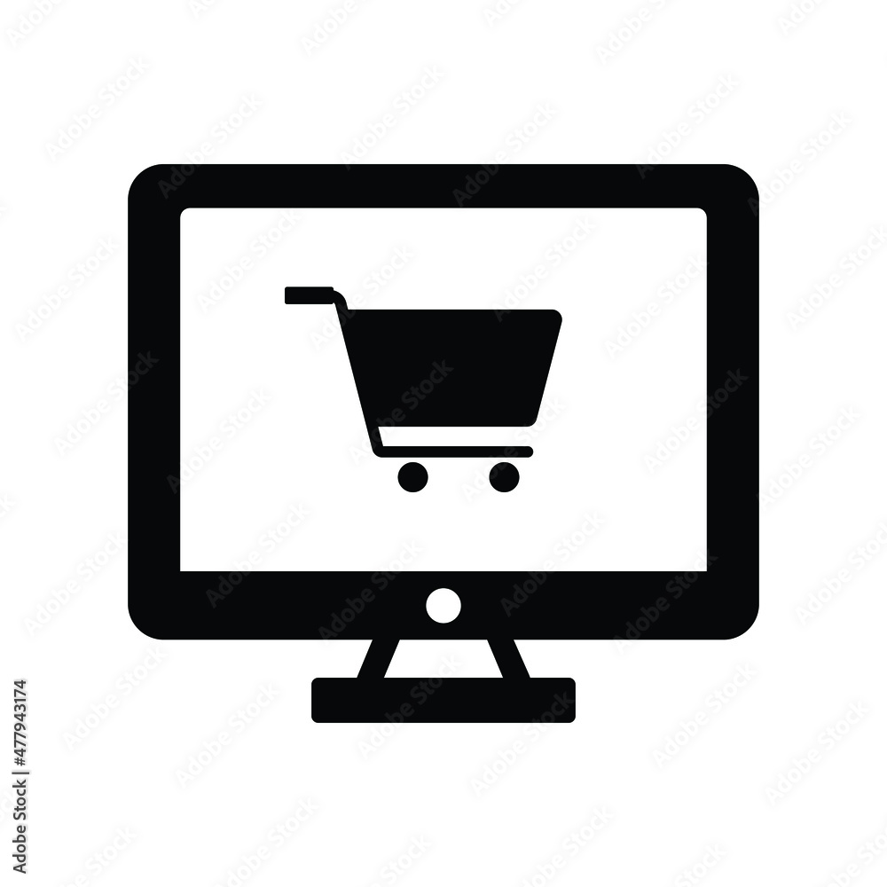 Online Cart Vector icon which is suitable for commercial work and easily modify or edit it

