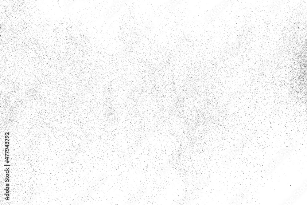 Fototapeta premium Distressed black texture. Dark grainy texture on white background. Dust overlay textured. Grain noise particles. Rusted white effect. Grunge design elements. Vector illustration, EPS 10.