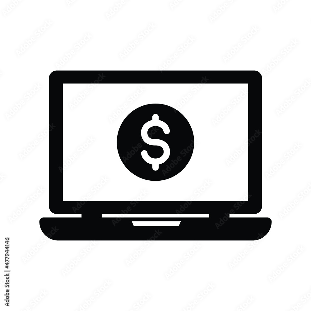 Laptop Dollar Vector icon which is suitable for commercial work and easily modify or edit it
Laptop Dollar Vector icon which is suitable for commercial work and easily modify or edit it