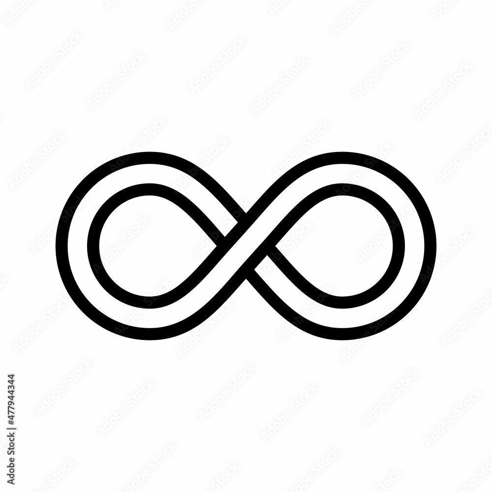 Infinity icon isolated on white background. Eternal, limitless, endless, unlimited infinity symbols. Mobius line vector illustration. Infinity icon isolated on white background. Eternal, limitless, endless, unlimited infinity symbols. Mobius line vector illustration.