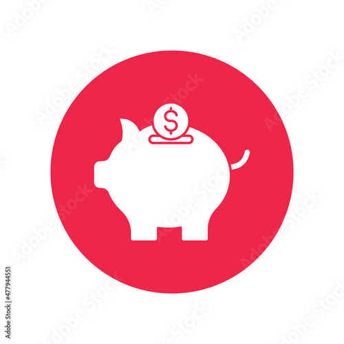 piggy bank Vector icon which is suitable for commercial work and easily modify or edit it