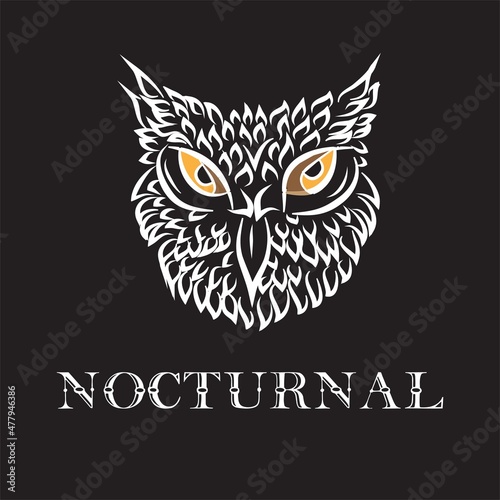 Nocturnal Owl Bird T-Shirt Graphics Design Vector Illustration