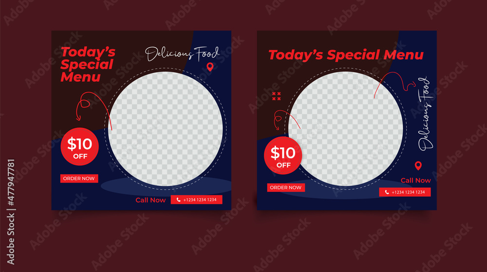 Delivery services social media post template Delivery services social media post template